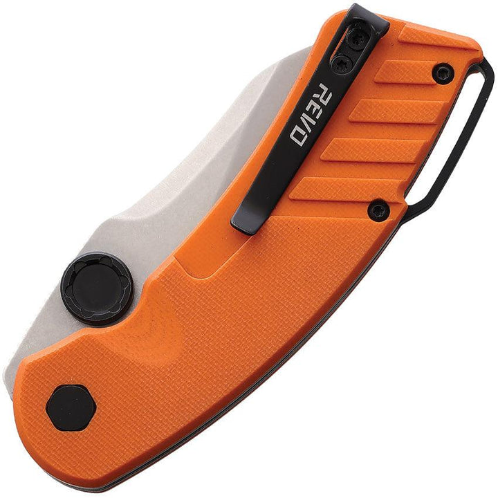 Revo Recoil Linerlock A/O Orange G10 Stonewash 9Cr18MoV - Knives.mx