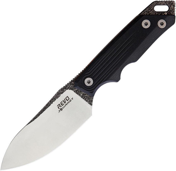 Revo RJ1 Journey Fixed Blade Black G10 Satin 9Cr18MoV - Knives.mx