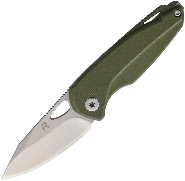 Revo Vipera Linerlock OD Green G10 Stonewash 9Cr - Knives.mx