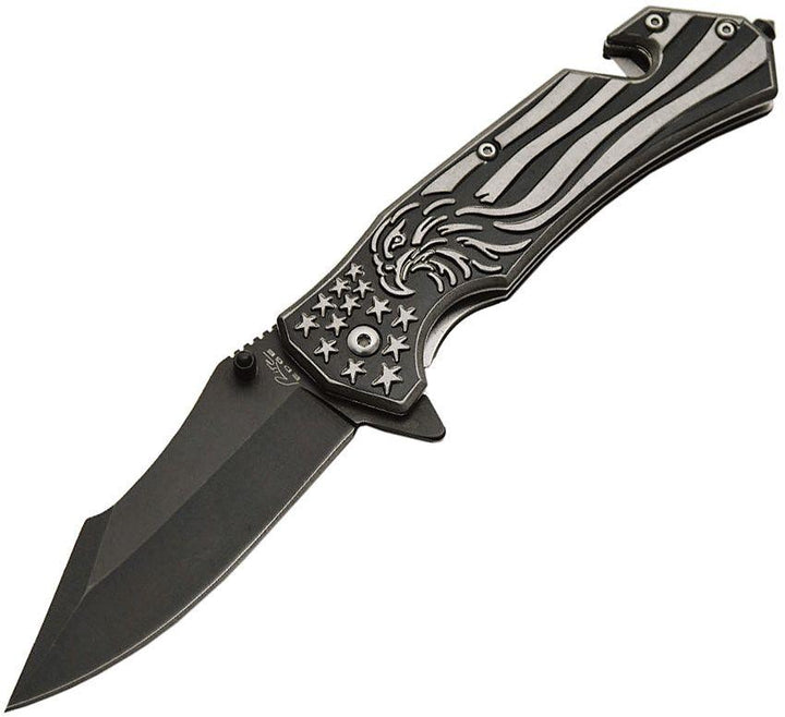 Rite Edge Eagle Pride Rescue Linerlock Black Stainless Blade - Knives.mx