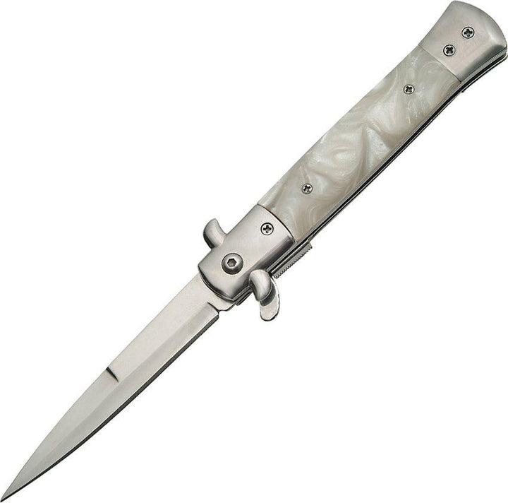 Rite Edge Stiletto Linerlock White A/O Stainless Blade - Knives.mx