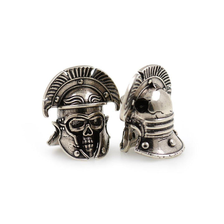 ROMAN SKULL WARRIOR HELMET BEADS, SURVIVAL BRACELET, PARACORD, LANYARD 24X26MM - Knives.mx