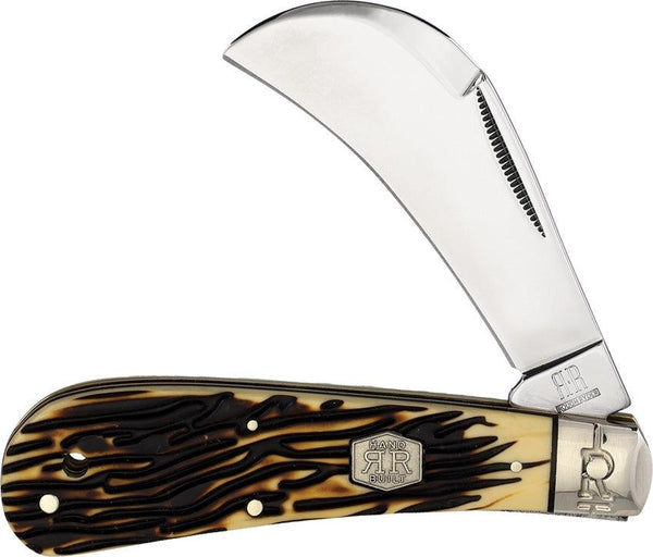 Rough Ryder Hawkbill Tuff Stag 440A - Knives.mx