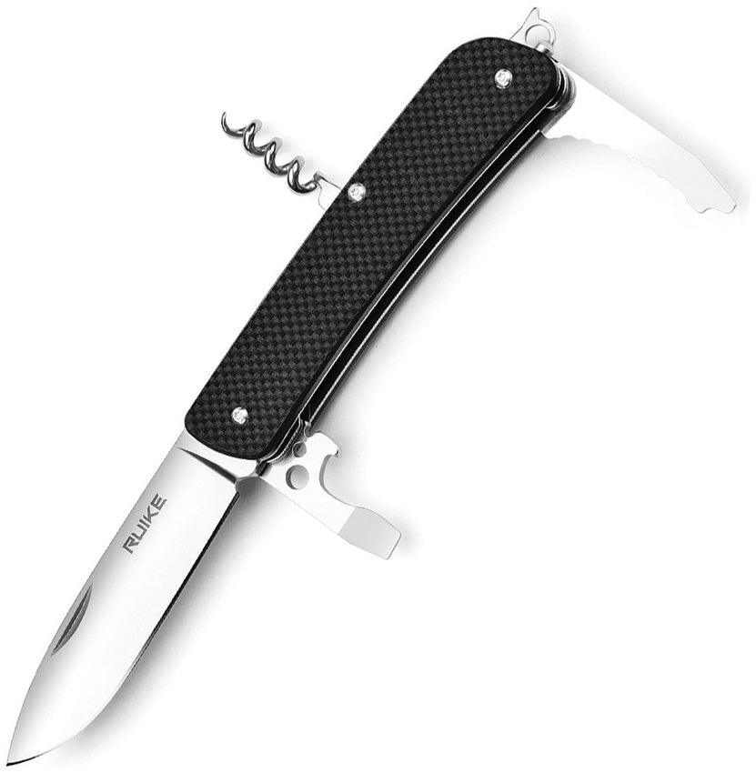 Ruike L21 Large Multifunction Knife Black G10 12C27 Sandvik - Knives.mx