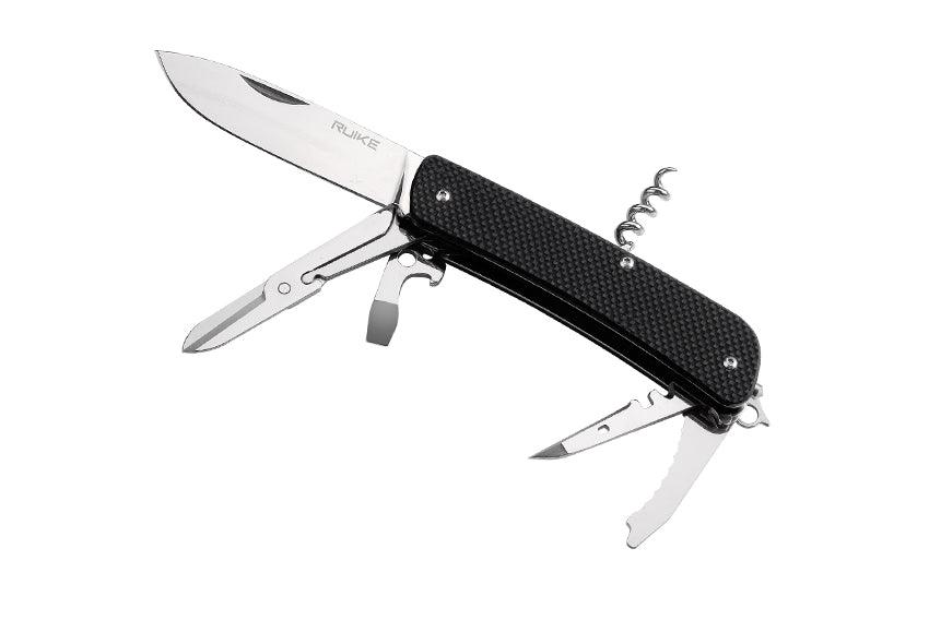 Ruike L31 Large Multifunction Knife Black G10 12C27 Sandvik - Knives.mx