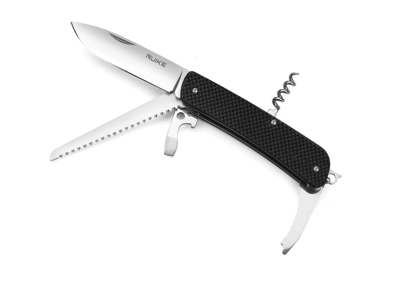 Ruike L32 Large Multifunction Knife Black G10 12C27 Sandvik - Knives.mx