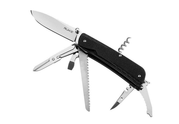 Ruike LD42 Multifunctional Knife Black G10 12C27 Sandvik - Knives.mx