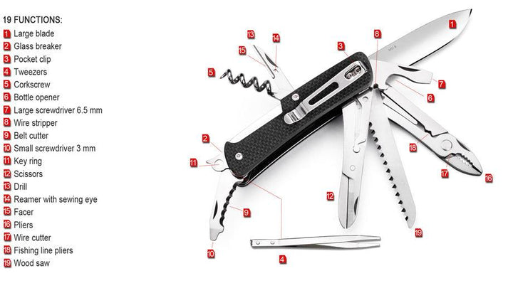 Ruike M51 Medium Folder Black G10 12C27 Sandvik - Knives.mx
