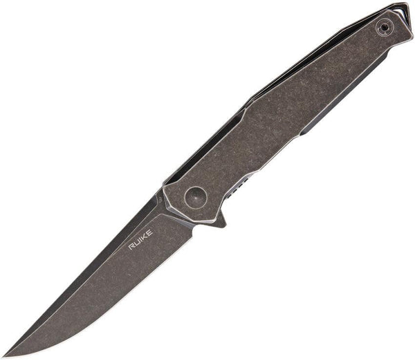 Ruike P108 Beta Plus Black Stonewash 14C28N Sandvik - Knives.mx