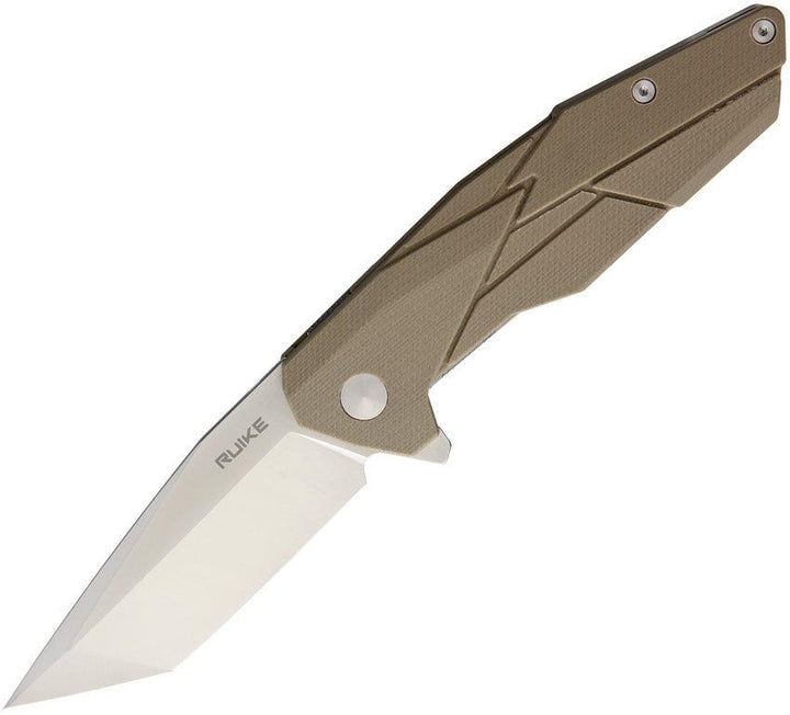 Ruike P138 Linerlock Desert Tan G10 14C28N Sandvik - Knives.mx