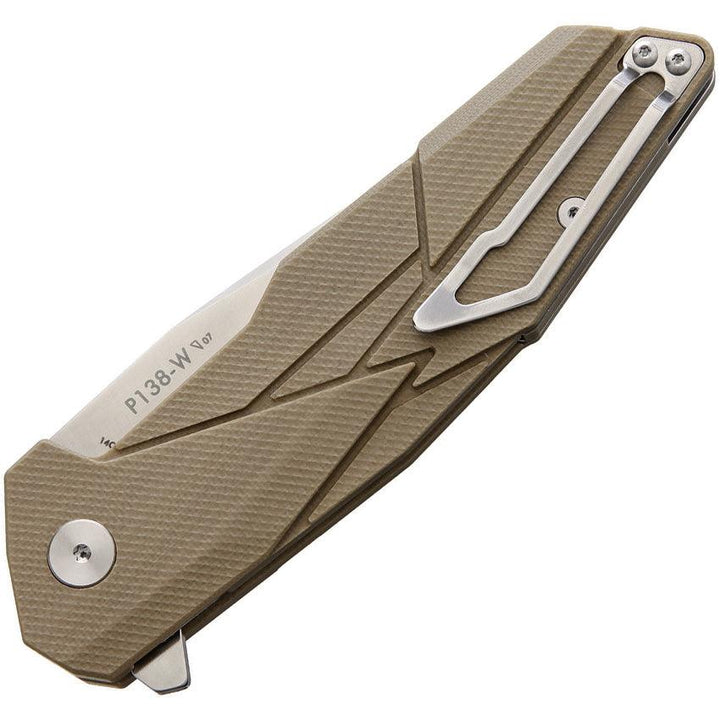 Ruike P138 Linerlock Desert Tan G10 14C28N Sandvik - Knives.mx