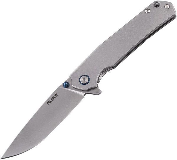 Ruike P801 Framelock SW Stainless Handle Stonewash 14C28N Sandvik - Knives.mx