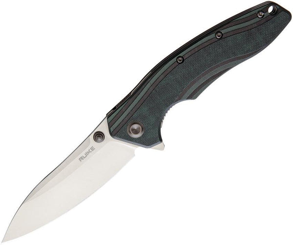 Ruike P841 Linerlock Green & Black G10 14C28N Sandvik - Knives.mx