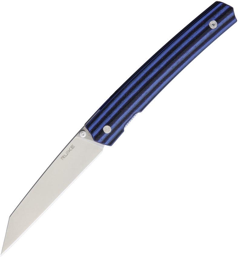 Ruike P865 Linerlock Black & Blue G10 14C28N Sandvik - Knives.mx