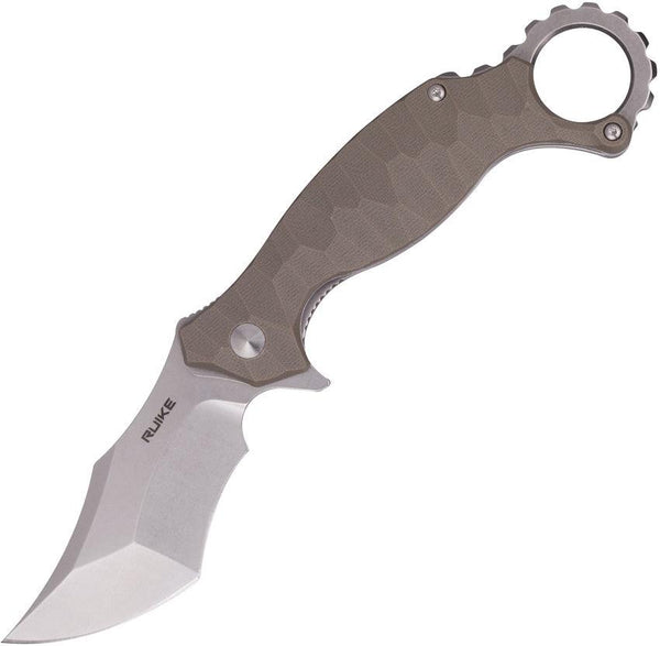 Ruike P881 Linerlock Sand Tan G10 Sandvik 14C28N - Knives.mx