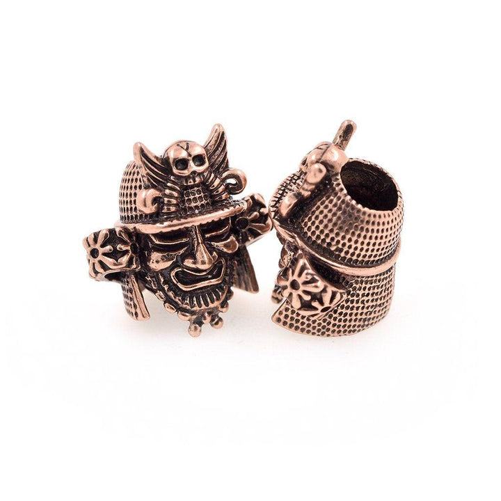 SAMURAI HELMET BEAD FOR LANYARD CHARM , PARACORD, BRACELET 19X20MM - Knives.mx
