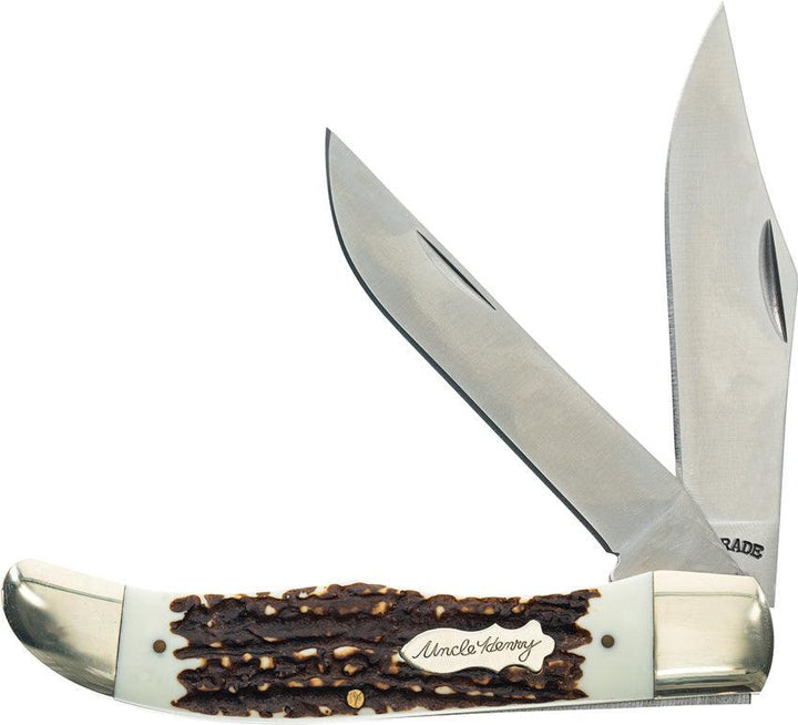 Schrade Folding Hunter Staglon Satin 7Cr17MoV - Knives.mx