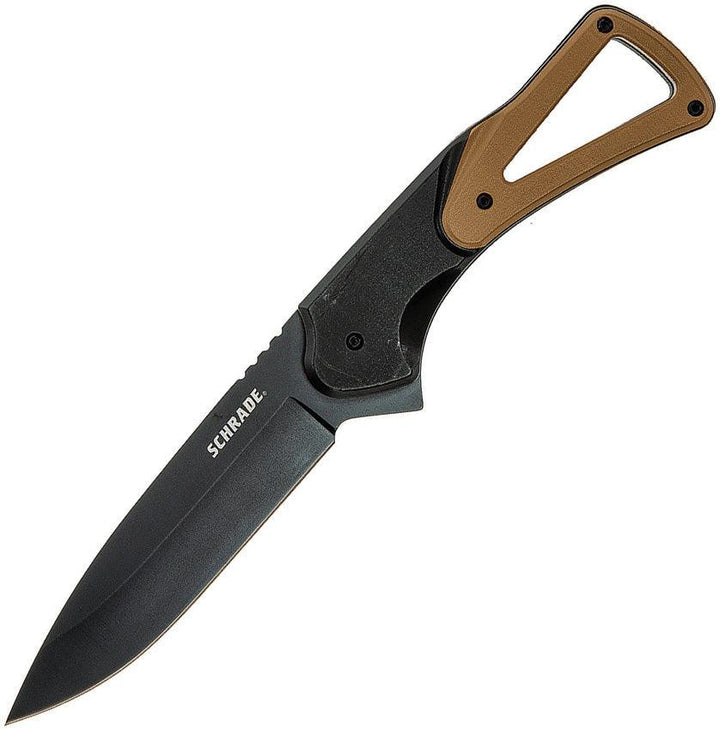 Schrade Frontier Fixed Blade Black & Tan Black Oxide Coated 9Cr18MoV - Knives.mx