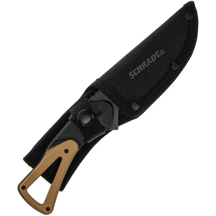 Schrade Frontier Fixed Blade Black & Tan Black Oxide Coated 9Cr18MoV - Knives.mx