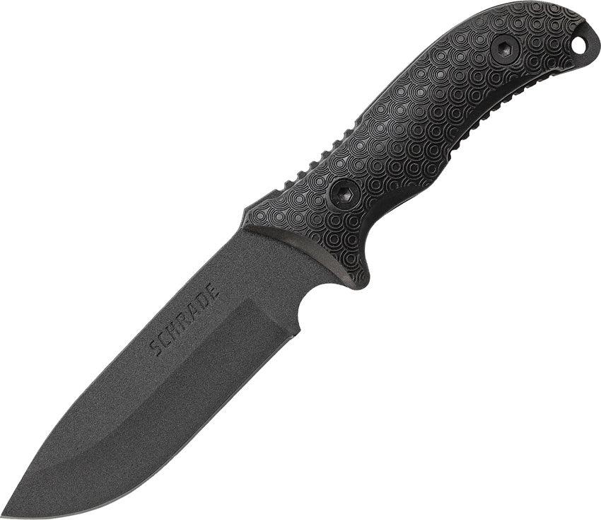 Schrade Frontier Fixed Blade Black Powder Coated 1095HC - Knives.mx