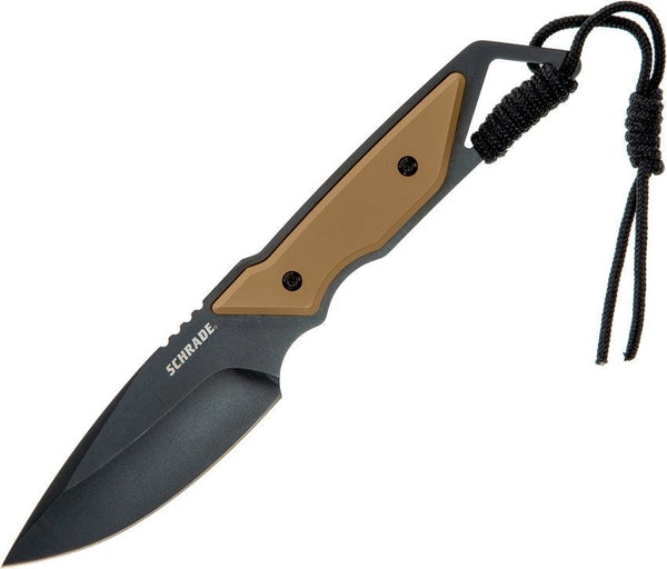 Schrade Frontier Fixed Blade Tan GFN Black Oxide Coated 3Cr13 - Knives.mx