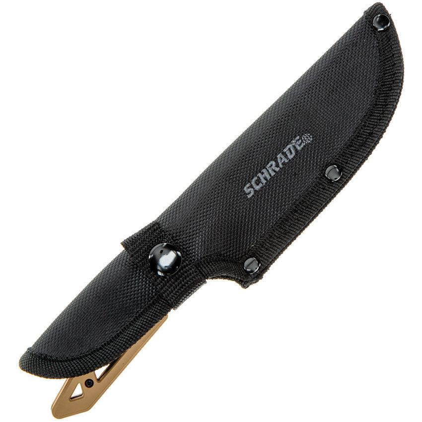 Schrade Frontier Fixed Blade Tan GFN Black Oxide Coated 3Cr13 - Knives.mx