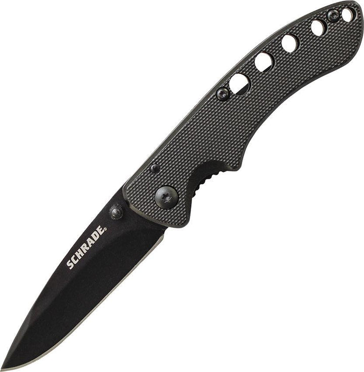 Schrade Linerlock black aluminum 8Cr13MoV - Knives.mx