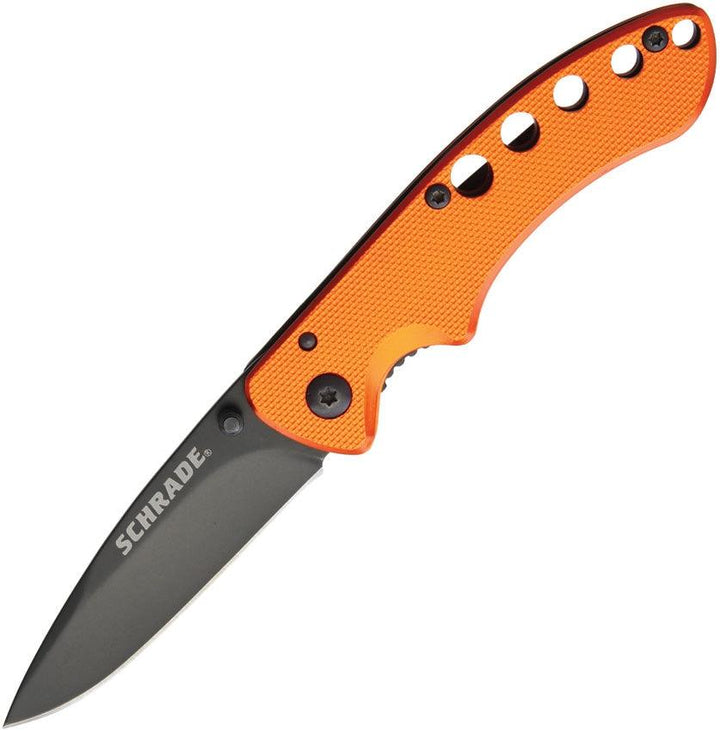 Schrade Linerlock Orange Aluminum Black 8Cr13MoV - Knives.mx