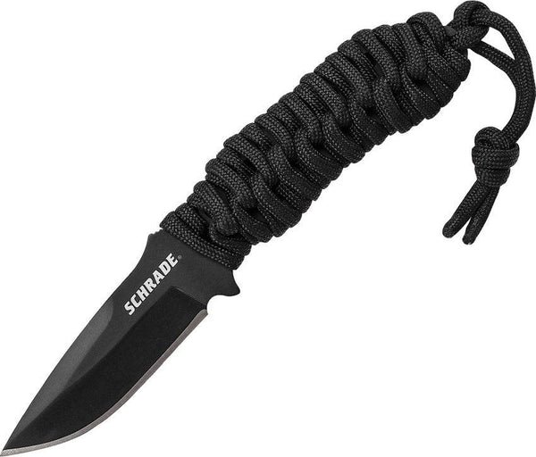 Schrade Neck Knife Black 550 Paracord 9Cr18MoV - Knives.mx