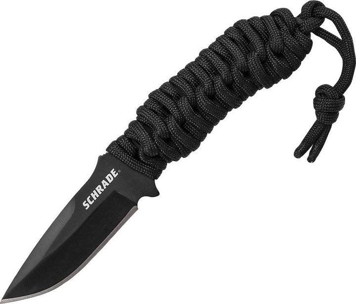 Schrade Neck Knife Black 550 Paracord 9Cr18MoV - Knives.mx