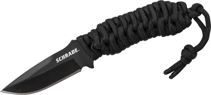 Schrade Neck Knife Black 550 Paracord 9Cr18MoV - Knives.mx