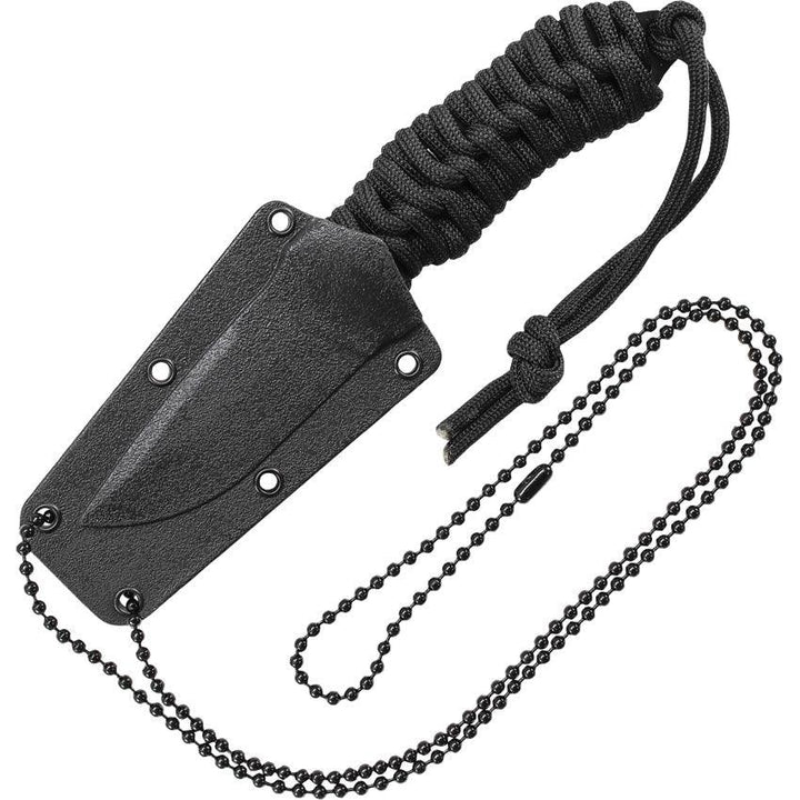 Schrade Neck Knife Black 550 Paracord 9Cr18MoV - Knives.mx