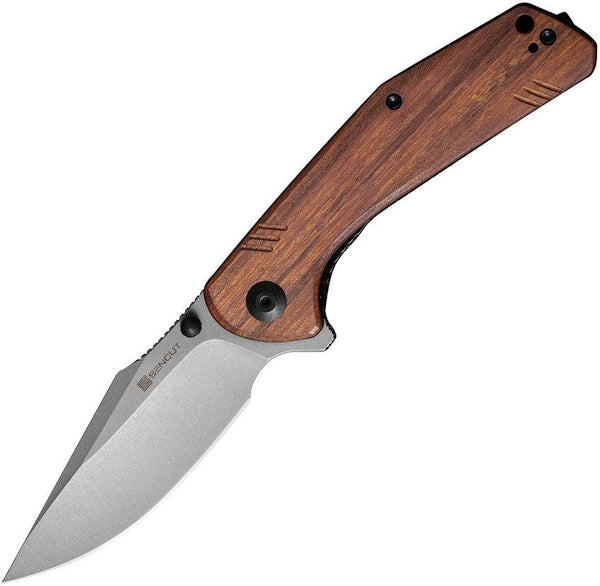 SENCUT Actium Linerlock Cuibourtia Wood Stonewash D2 - Knives.mx