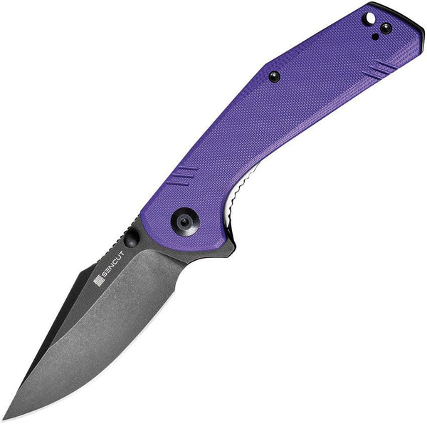 SENCUT Actium Linerlock Purple G10 Black Stonewash D2 - Knives.mx