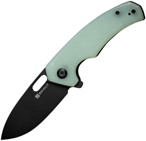 SENCUT Acumen Linerlock Jade G10 Black Stonewash 9Cr18MoV - Knives.mx