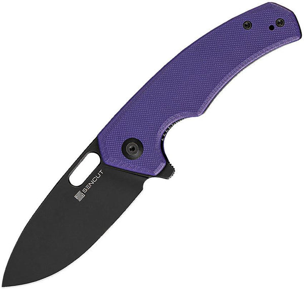 SENCUT Acumen Linerlock Purple G10 Black Stonewash 9Cr18MoV - Knives.mx