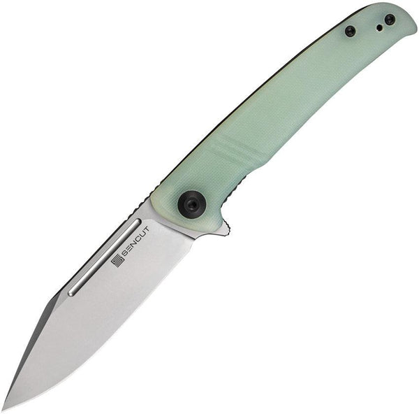 SENCUT Brazoria Linerlock Jade G10 Bead Blast D2 - Knives.mx