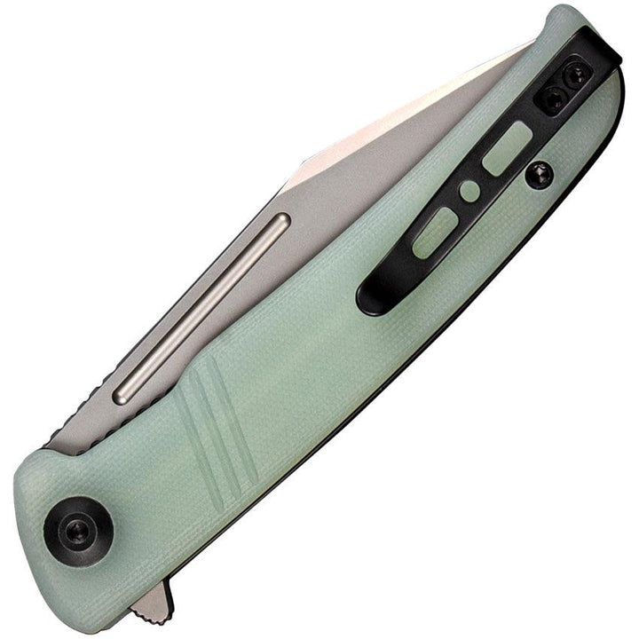 SENCUT Brazoria Linerlock Jade G10 Bead Blast D2 - Knives.mx