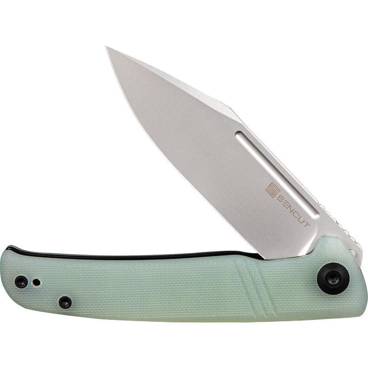 SENCUT Brazoria Linerlock Jade G10 Bead Blast D2 - Knives.mx