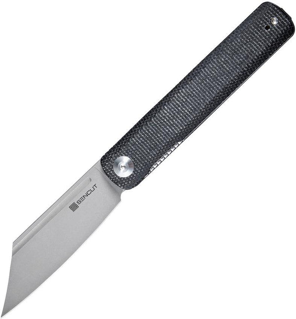 SENCUT Bronte Linerlock Black Micarta Stonewash 9Cr18MoV - Knives.mx