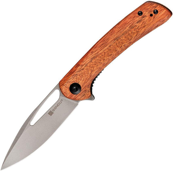 SENCUT Honoris Linerlock Cuibourtia Wood Stonewash 9Cr18MoV - Knives.mx