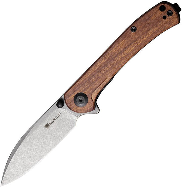 SENCUT Scepter Linerlock Cuibourtia Wood Stonewash 9Cr18MoV - Knives.mx