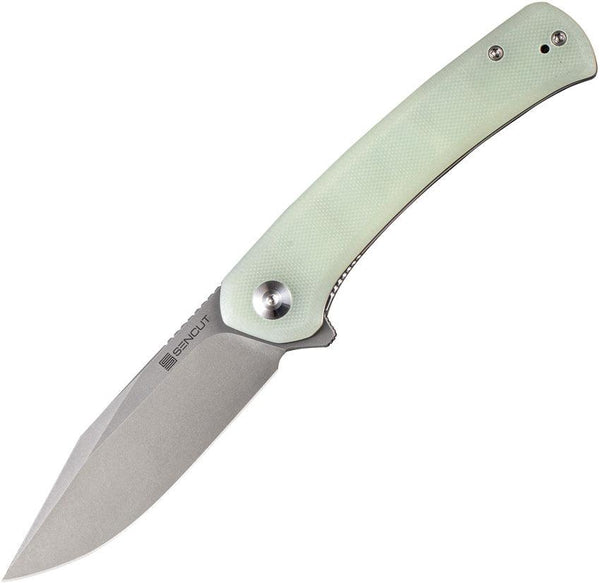 SENCUT Snap Linerlock Jade G10 Stonewash 9Cr18MoV - Knives.mx