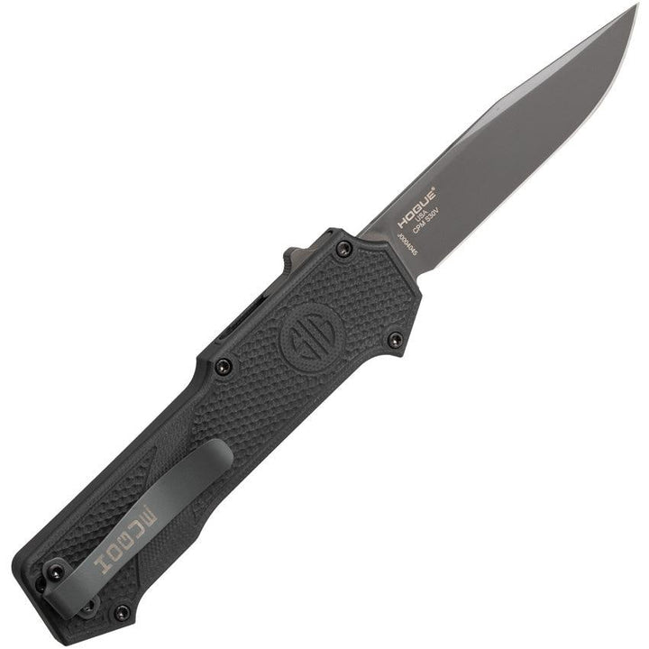 SIG Auto Compound OTF Black Checkered G10 Gray PVD Coated Clip Point CPM S30V - Knives.mx