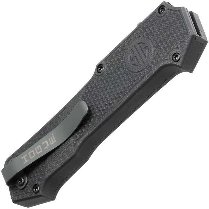 SIG Auto Compound OTF Black Checkered G10 Gray PVD Coated Clip Point CPM S30V - Knives.mx