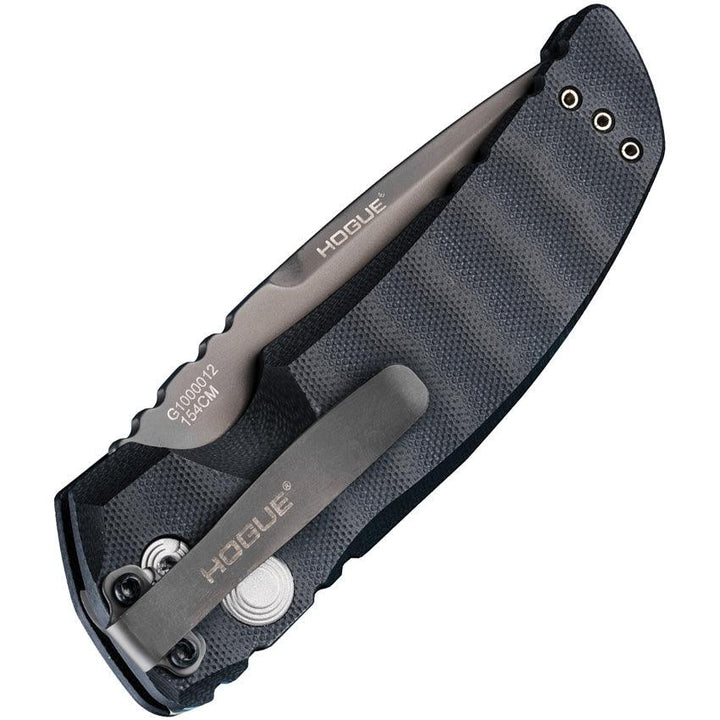 Sig Sauer Auto EX-A01 Button Lock Black G10 Gray Cerakote 154CM - Knives.mx