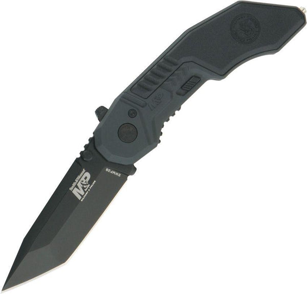 Smith & Wesson Black Aluminum MAGIC A/O Folder Teflon Coated Tanto - Knives.mx