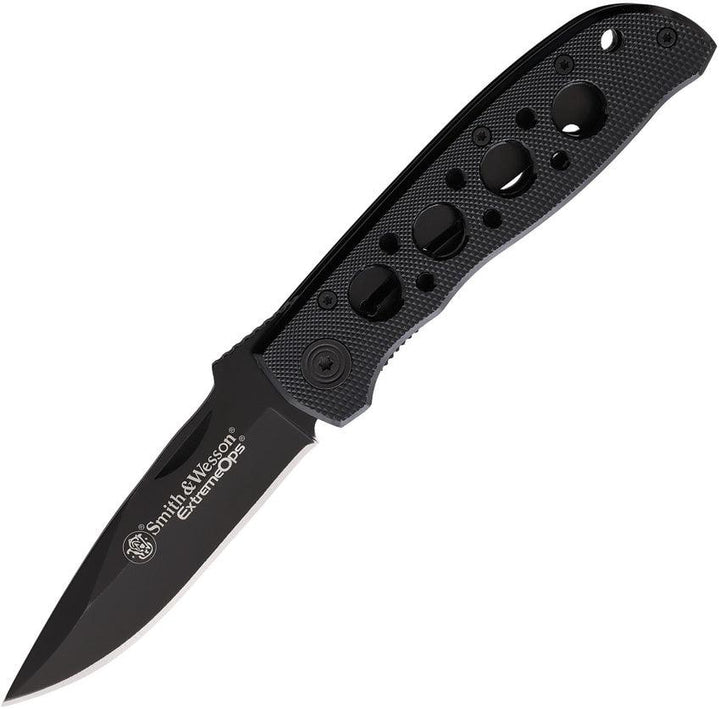 Smith & Wesson Extreme Ops Linerlock Black Aluminum 7Cr17MoV - Knives.mx