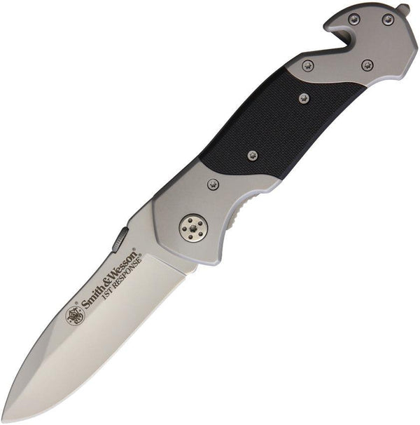 Smith & Wesson First Response Linerlock Plain Bead Blast 7Cr17MoV - Knives.mx