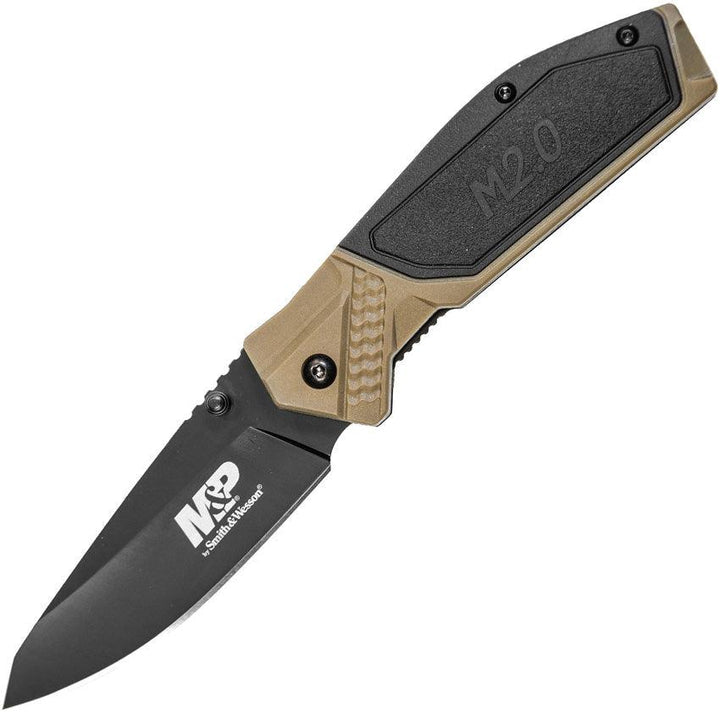 Smith & Wesson / Folding Knife M2.0 Linerlock Black/Tan - Knives.mx